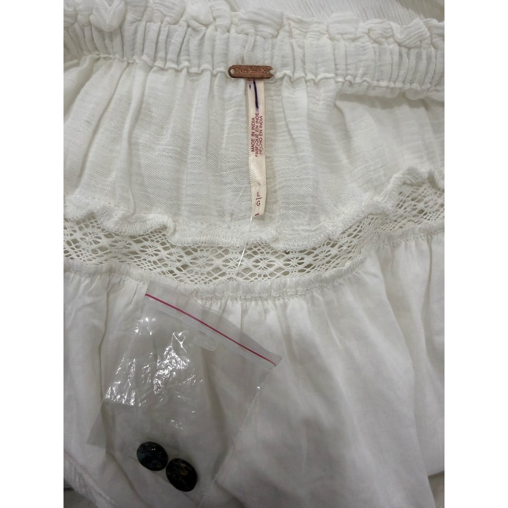 NWOT Free People Magdalia Gauze Maxi Dress Boho Gypsy Size L Fairycore Etherial - Picture 6 of 7